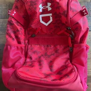 Boys Under Armour Red Baseball Backpack